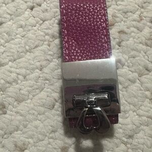 Heart and cake leather bracelet